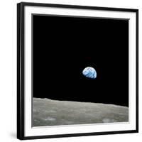 Earthrise Over Moon, Apollo 8-null-Framed Photographic Print