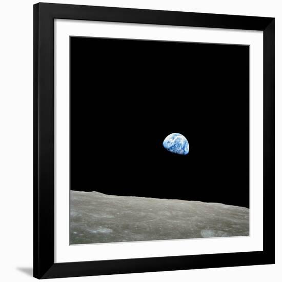 Earthrise Over Moon, Apollo 8-null-Framed Photographic Print