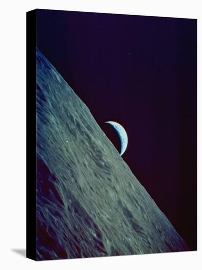 Earthrise over the Moon Taken by the Apollo 17 Crew-null-Stretched Canvas