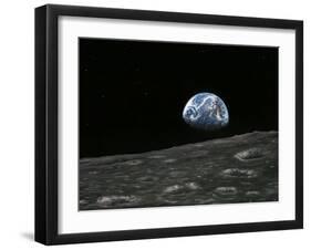 Earthrise Photograph, Artwork-Richard Bizley-Framed Premium Photographic Print