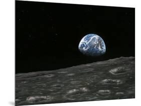 Earthrise Photograph, Artwork-Richard Bizley-Mounted Photographic Print