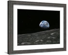 Earthrise Photograph, Artwork-Richard Bizley-Framed Photographic Print