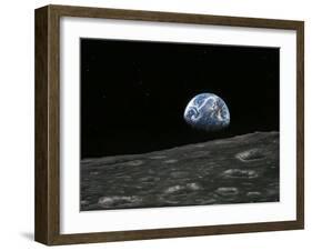 Earthrise Photograph, Artwork-Richard Bizley-Framed Photographic Print