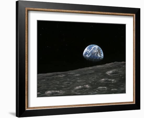 Earthrise Photograph, Artwork-Richard Bizley-Framed Photographic Print