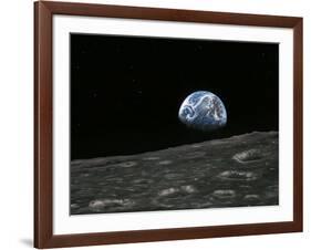 Earthrise Photograph, Artwork-Richard Bizley-Framed Photographic Print