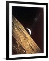 Earthrise Seen from Surface of the Moon, Apollo Mission, 1969-null-Framed Photographic Print