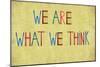 Earthy Background And Design Element Depicting The Words "We Are What We Think"-nagib-Mounted Art Print