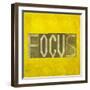 Earthy Background Image And Design Element Depicting The Word "Focus"-nagib-Framed Art Print