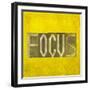 Earthy Background Image And Design Element Depicting The Word "Focus"-nagib-Framed Art Print