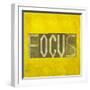 Earthy Background Image And Design Element Depicting The Word "Focus"-nagib-Framed Art Print