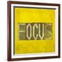 Earthy Background Image And Design Element Depicting The Word "Focus"-nagib-Framed Premium Giclee Print