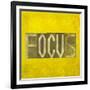 Earthy Background Image And Design Element Depicting The Word "Focus"-nagib-Framed Premium Giclee Print