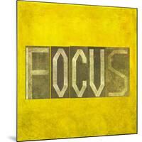 Earthy Background Image And Design Element Depicting The Word "Focus"-nagib-Mounted Premium Giclee Print