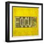 Earthy Background Image And Design Element Depicting The Word "Focus"-nagib-Framed Art Print