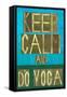 Earthy Background Image and Design Element Depicting the Words Keep Calm and Do Yoga-nagib-Framed Stretched Canvas