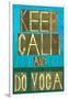 Earthy Background Image and Design Element Depicting the Words Keep Calm and Do Yoga-nagib-Framed Art Print