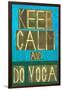 Earthy Background Image and Design Element Depicting the Words Keep Calm and Do Yoga-nagib-Framed Art Print