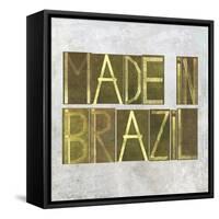 Earthy Background Image And Design Element Depicting The Words "Made In Brazil"-nagib-Framed Stretched Canvas