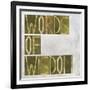 Earthy Background Image And Design Element Depicting The Words "Words Of Wisdom"-nagib-Framed Art Print