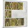 Earthy Background Image And Design Element Depicting The Words "Words Of Wisdom"-nagib-Mounted Art Print