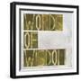 Earthy Background Image And Design Element Depicting The Words "Words Of Wisdom"-nagib-Framed Art Print