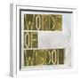 Earthy Background Image And Design Element Depicting The Words "Words Of Wisdom"-nagib-Framed Art Print