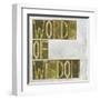 Earthy Background Image And Design Element Depicting The Words "Words Of Wisdom"-nagib-Framed Art Print