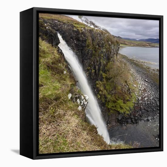 Eas Fors Waterfall, Near Ulva Ferry, Isle of Mull-Gary Cook-Framed Stretched Canvas