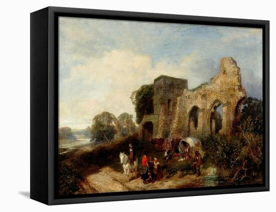 Easby Abbey, C.1852-1856-James Peel-Framed Stretched Canvas
