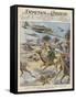 East Africa: Low Level Attack on Allied Forces Including Camel-mounted Cavalry by Italian Planes-Walter Molini-Framed Stretched Canvas