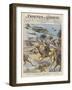 East Africa: Low Level Attack on Allied Forces Including Camel-mounted Cavalry by Italian Planes-Walter Molini-Framed Art Print