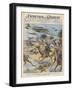 East Africa: Low Level Attack on Allied Forces Including Camel-mounted Cavalry by Italian Planes-Walter Molini-Framed Art Print