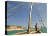 East Africa, Tanzania, Sailing an Arab Dhow in Zanzibar-Paul Harris-Stretched Canvas