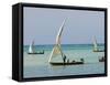 East Africa, Tanzania, Zanzibar, A Traditional Dhow, India, and East Africa-Paul Harris-Framed Stretched Canvas