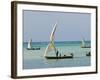 East Africa, Tanzania, Zanzibar, A Traditional Dhow, India, and East Africa-Paul Harris-Framed Photographic Print