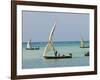 East Africa, Tanzania, Zanzibar, A Traditional Dhow, India, and East Africa-Paul Harris-Framed Photographic Print