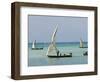 East Africa, Tanzania, Zanzibar, A Traditional Dhow, India, and East Africa-Paul Harris-Framed Photographic Print