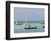 East Africa, Tanzania, Zanzibar, A Traditional Dhow, India, and East Africa-Paul Harris-Framed Photographic Print