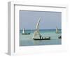 East Africa, Tanzania, Zanzibar, A Traditional Dhow, India, and East Africa-Paul Harris-Framed Photographic Print