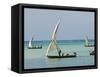 East Africa, Tanzania, Zanzibar, A Traditional Dhow, India, and East Africa-Paul Harris-Framed Stretched Canvas