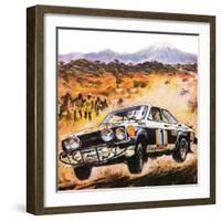 East African Safari Rally-Graham Coton-Framed Giclee Print