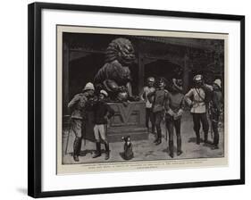 East and West, a Group of Officers at the Gate of the Forbidden City, Peking-Gordon Frederick Browne-Framed Giclee Print