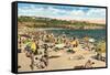 East Beach, Corona del Mar, Newport Harbor, California-null-Framed Stretched Canvas