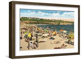 East Beach, Corona del Mar, Newport Harbor, California-null-Framed Art Print