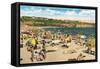 East Beach, Corona del Mar, Newport Harbor, California-null-Framed Stretched Canvas