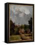 East Bergholt Church from Church Street (Oil on Paper on Panel)-John Constable-Framed Stretched Canvas