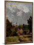 East Bergholt Church from Church Street (Oil on Paper on Panel)-John Constable-Mounted Giclee Print