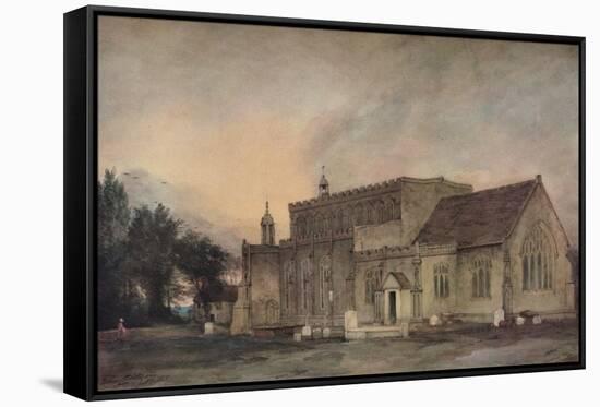 'East Bergholt Church from the South-East', 1811-John Constable-Framed Stretched Canvas