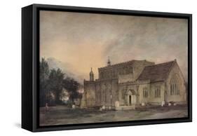 'East Bergholt Church from the South-East', 1811-John Constable-Framed Stretched Canvas
