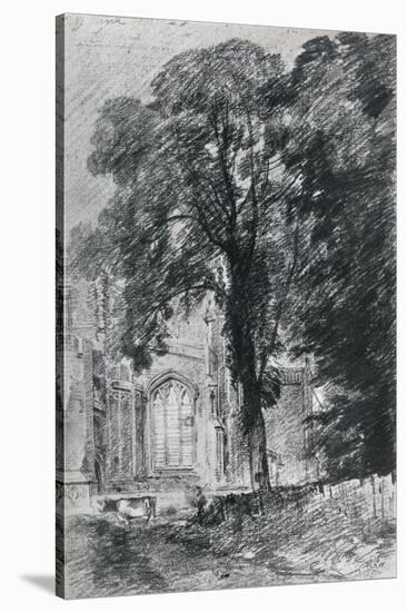 East Bergholt Church: Part of the West End Seen Beyond a Group of Elms, 1925-John Constable-Stretched Canvas